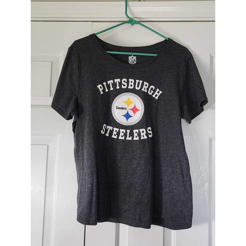 NFL Team Apparel Women's Size XL Pittsburgh Steelers Short Sleeve Shirt - Picture 1 of 3